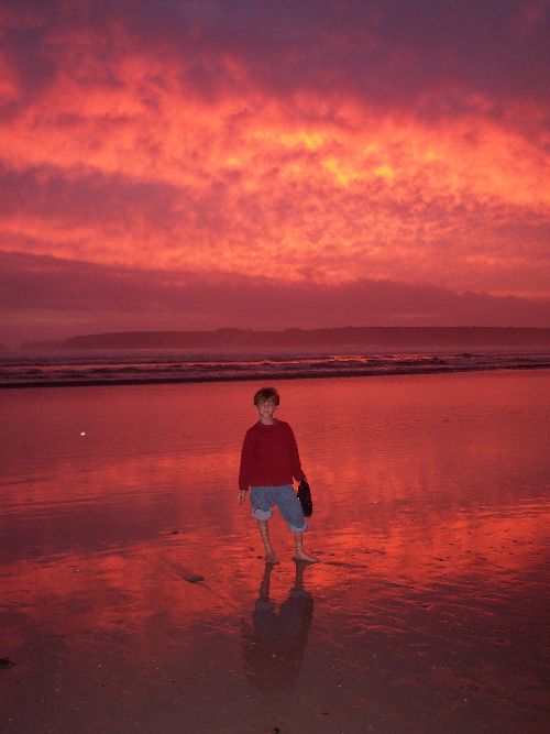 Coucher de soleil en feu à Crozon