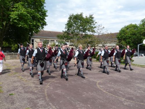 Isle of Cumbrae Pipe Band in training