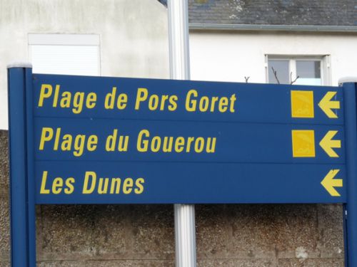 Direction la pointe de Pors Goret (à coté de la plage) et la plage du Gouérou à Lampaul-Plouarzel