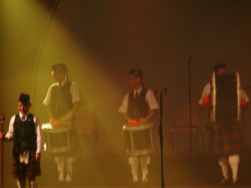 Drummers of Askol Ha Brug Pipe Band in the ZENITH at Nantes