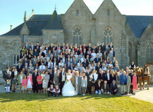 general photograph of married and all the guests