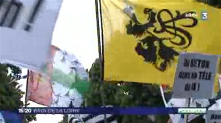 Mon drapeau Bro-Leon à la manifestation 44=Breizh