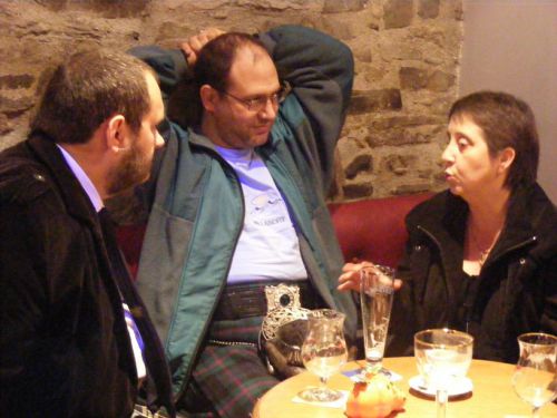 Eric, Stéphan et Madame le Président de la Kilt Society de France