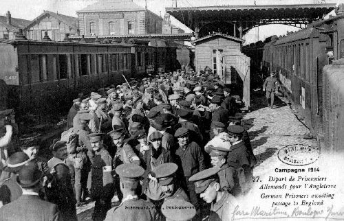 Départ des prisonniers Allemands vers l'Angleterre