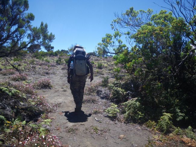 Fin de la montée du volcan Karthala (Grande Comore)