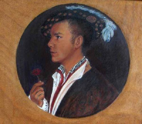 Fred  ( pastels sur bois) - portrait à la man ière de..)