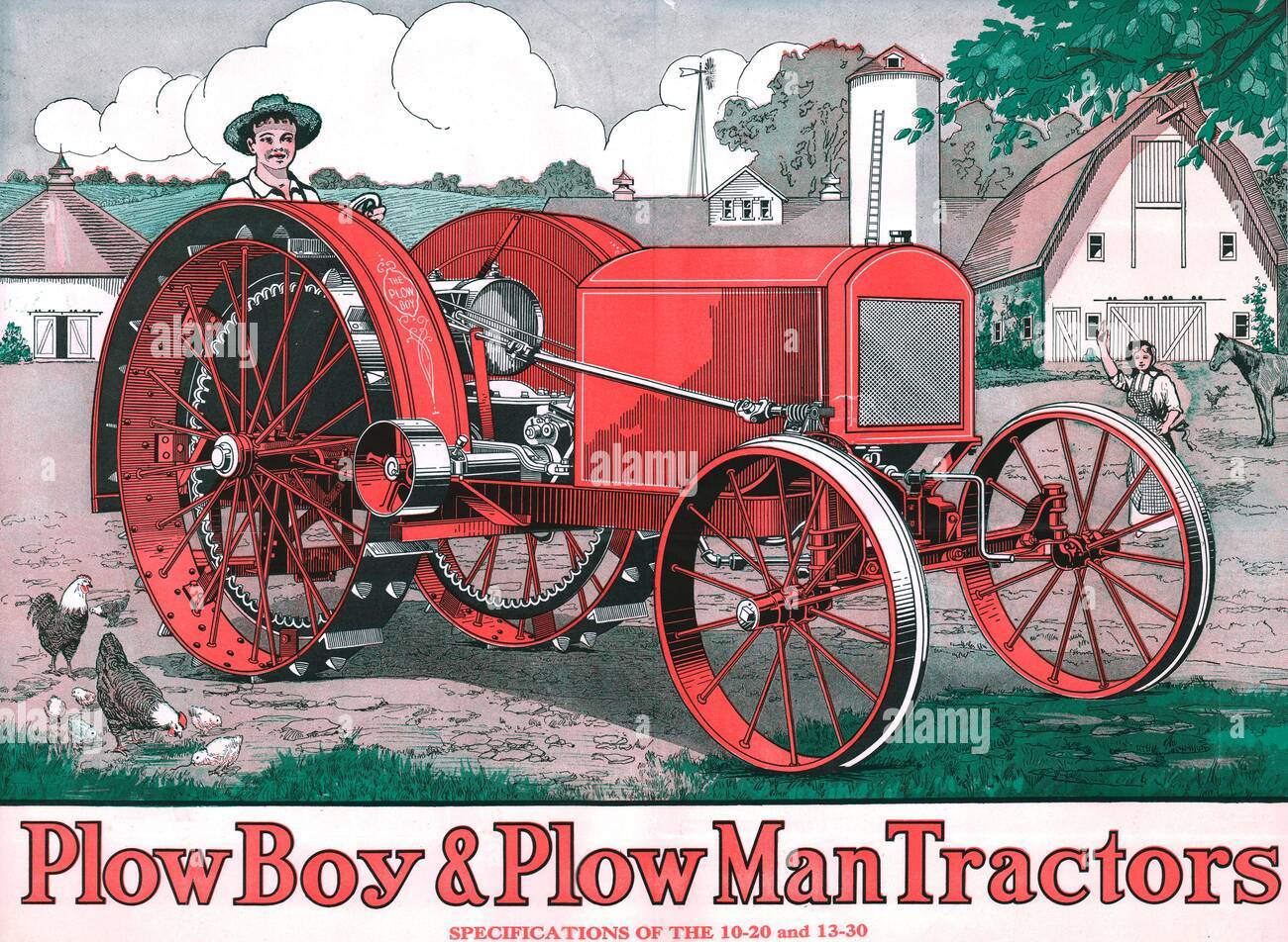 11 plowboy-plowman-tractors-c1916-artist-unknown-PKCTD8.jpg