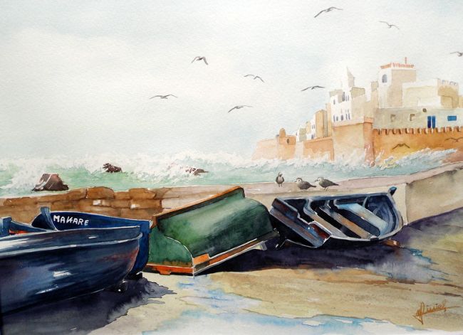 les barques à Essaouira