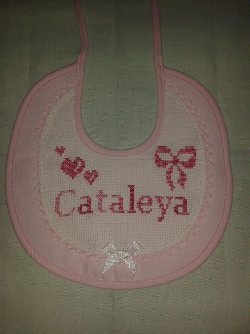 Bavoir naissance Cataleya