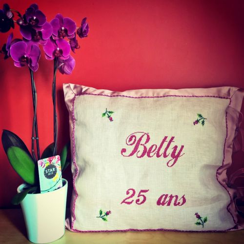 Coussin anniversaire Betty