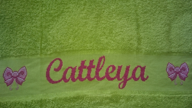 Serviette Cattleya (cadeau de baptême)