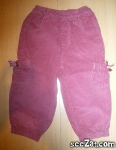 pantalon velour vieux rose 18 mois: 3 euros