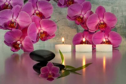 bougies et orchidée
