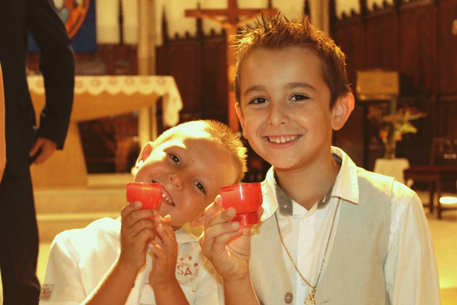 Au baptême de mon frère avec mon copain Timéo...