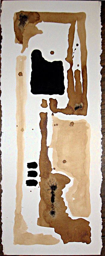 Série 1 - 3 Brou de noix, peinture sur papier