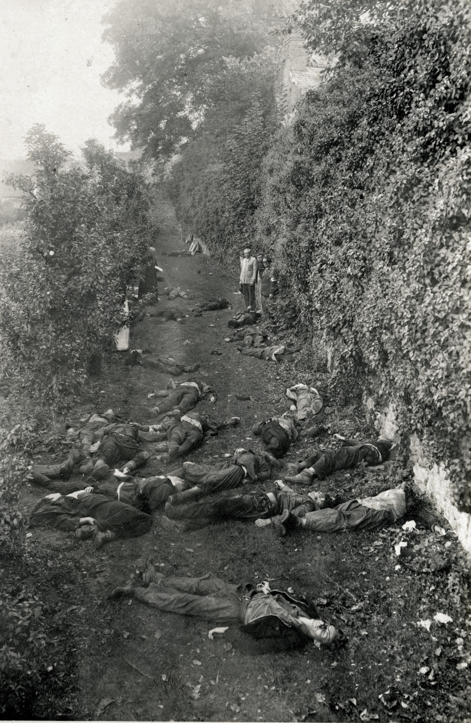 Les massacrés du 8 septembre
dans les jardins du petit séminaire
(maquisards de la compagnie 