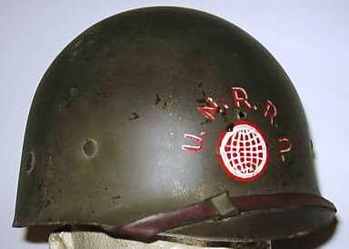 liner de casque US avec insigne peint
