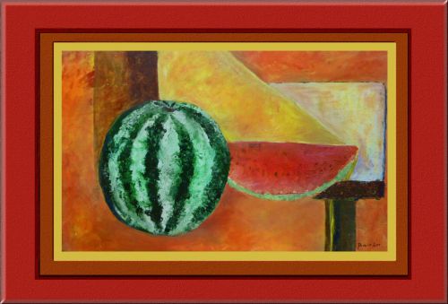 La pastèque   -     - (Acrylique sur toile) 