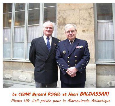 Henri Baldassari et  l’Amiral Bernard ROGEL (CEMM).