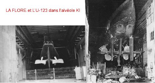 LA FLORE et L'U-123 dans l'alvéole K I 