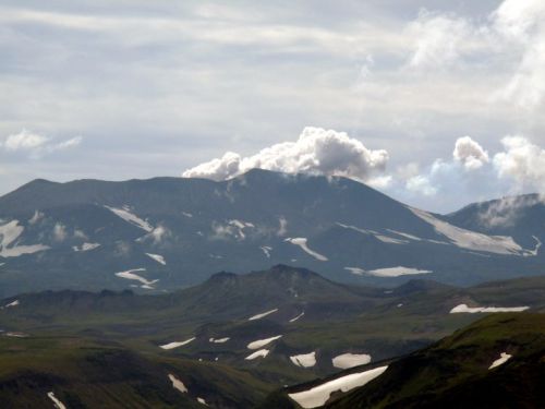 Volcan Gorely, Kamchatka, Russie