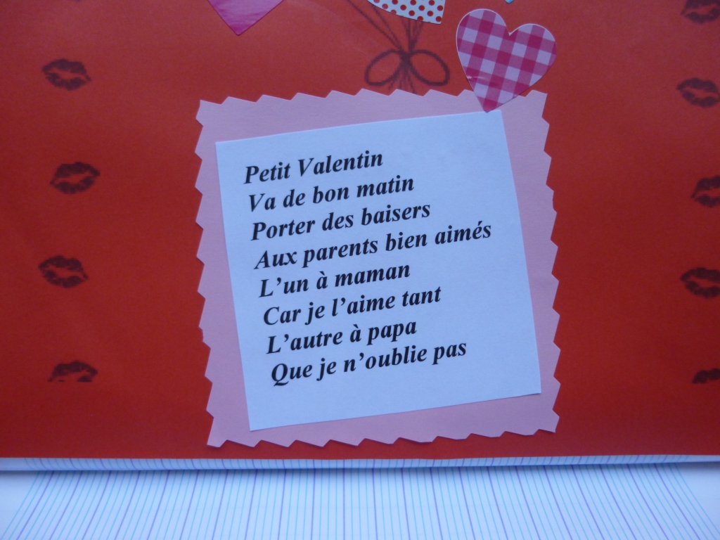 Poème du Petit Valentin - Nounou Carole