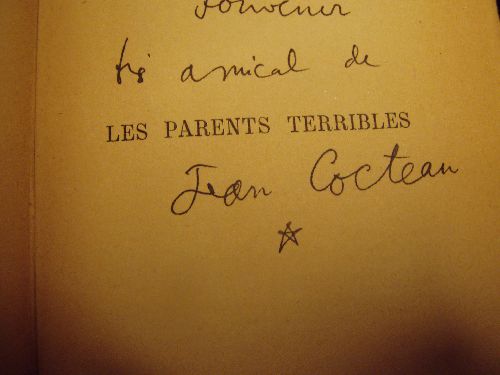 Jean Cocteau, envoi d'auteur, 