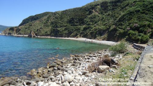 Vue de la plage de la fontaine romaine