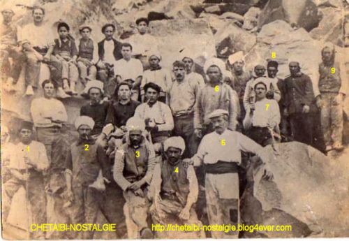 Anciens  travailleurs des carrières de  granit  d'Herbillon ( Avant 1940 )