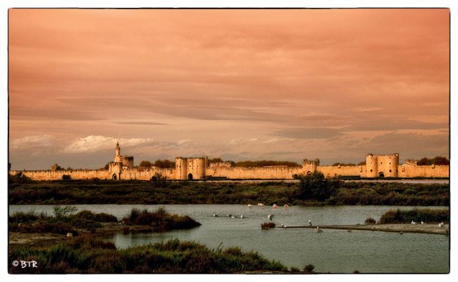 Aigues Mortes au couchant à la manière de Frederic Bazille