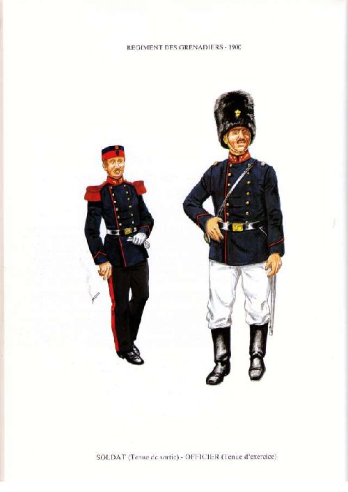1900 soldat(tenue de sortie)-officier(tenue d´exercice)