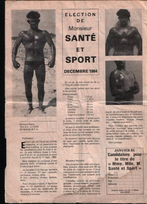 elu monsieur sport et sante decembre 1984