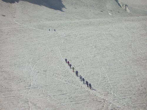 De l'aiguille du Midi à la pointe Helbronner 