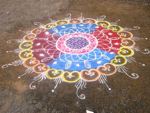 Kolams au centre de l'Inde