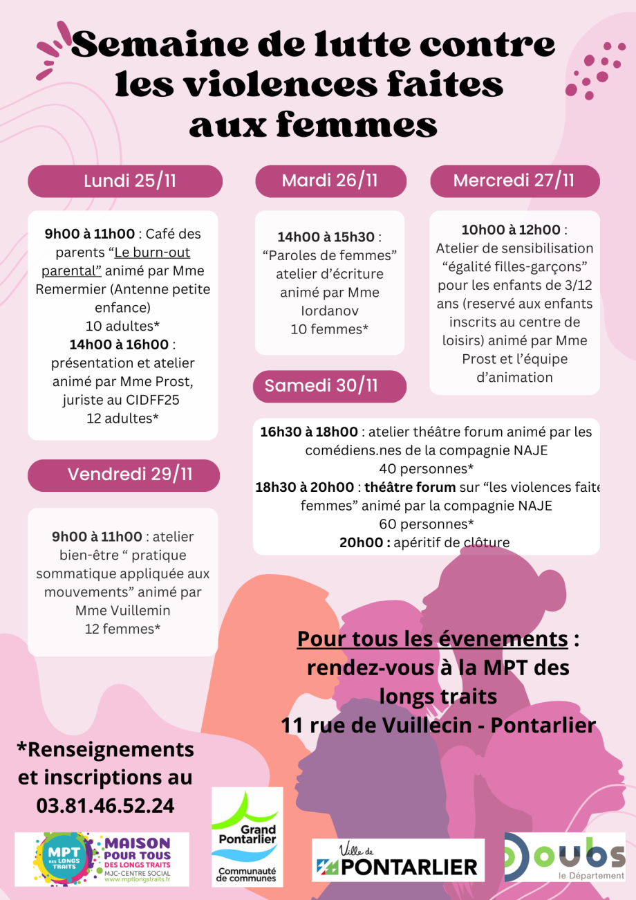 Programme de la semaine.