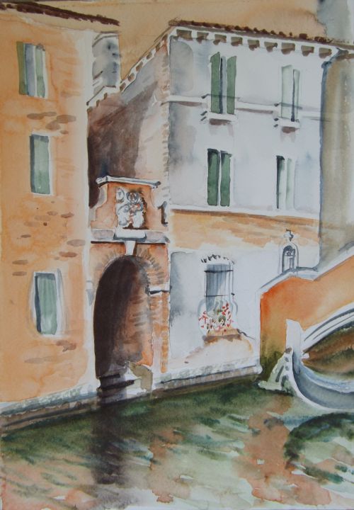 837 - Venise canal et pont de pierre