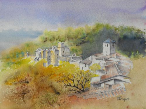 745 - SAISSAC - vue sur le château