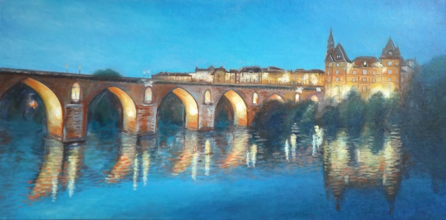 1023 - Montauban le pont vieux la nuit