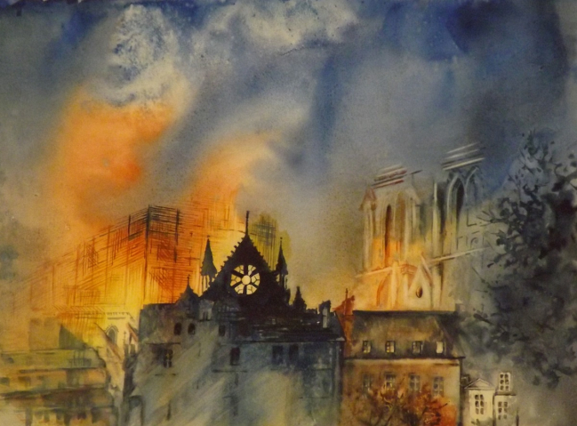1291 - Paris, Notre Dame brûle