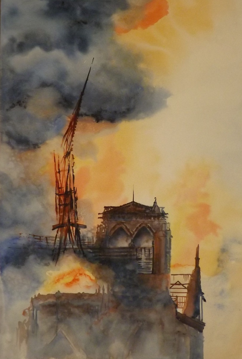 1292 - Paris, Notre Dame brûle, la flèche tombe