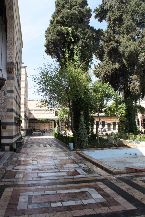 La cour du palais Azem à Damas.