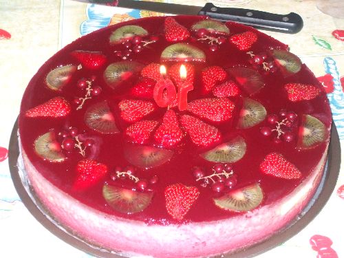 bavarois mousse aux fruits rouges/kiwi