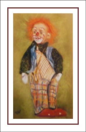un clown (carte postale)