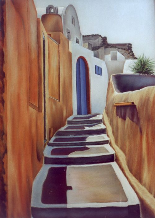 ruelles d'oîa (2003)  83cm x 63cm