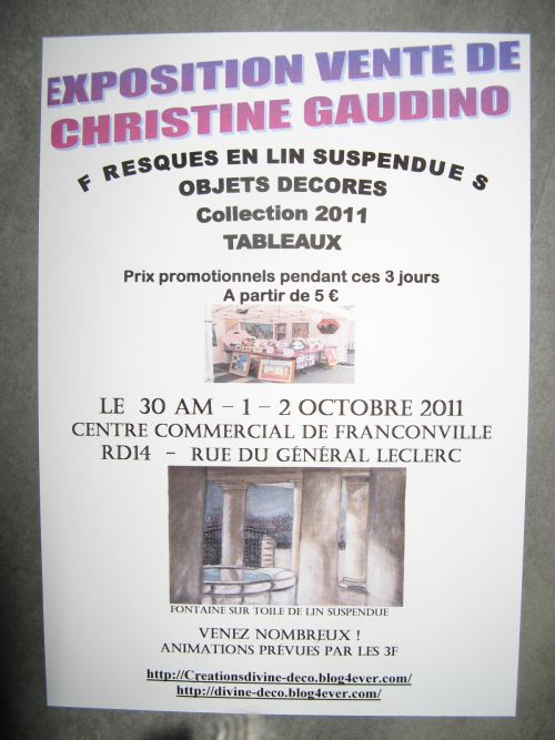 EXPOSITION VENTE LE 1 ET 2 OCTOBRE 2011