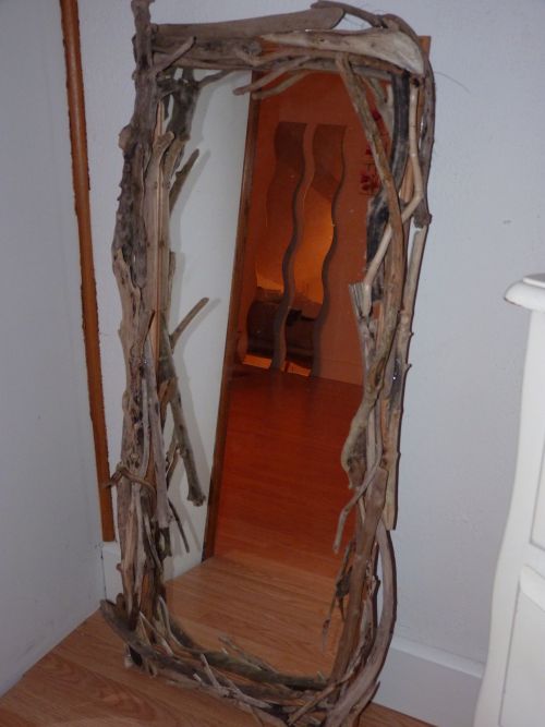 deuxième miroir en bois flotté