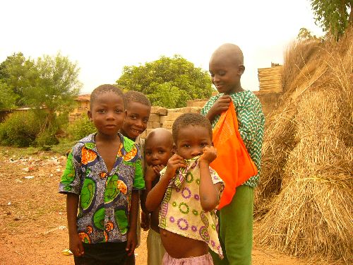 Enfants d'un village près de Kpalimé