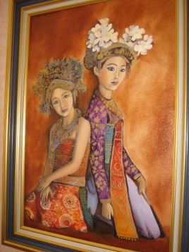 Balinaises ( acrylique sur toile)