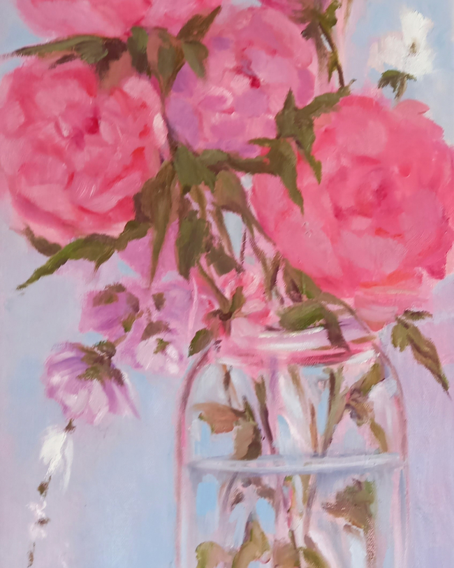 Pivoines en vase