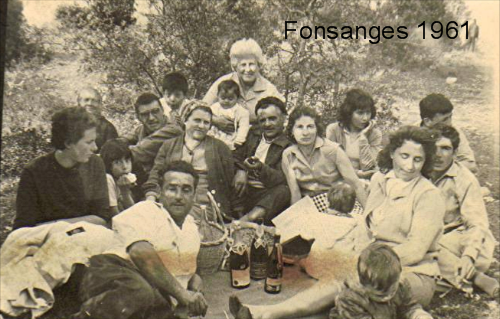 Paques à fonsanges 1961 Famille Llorca 